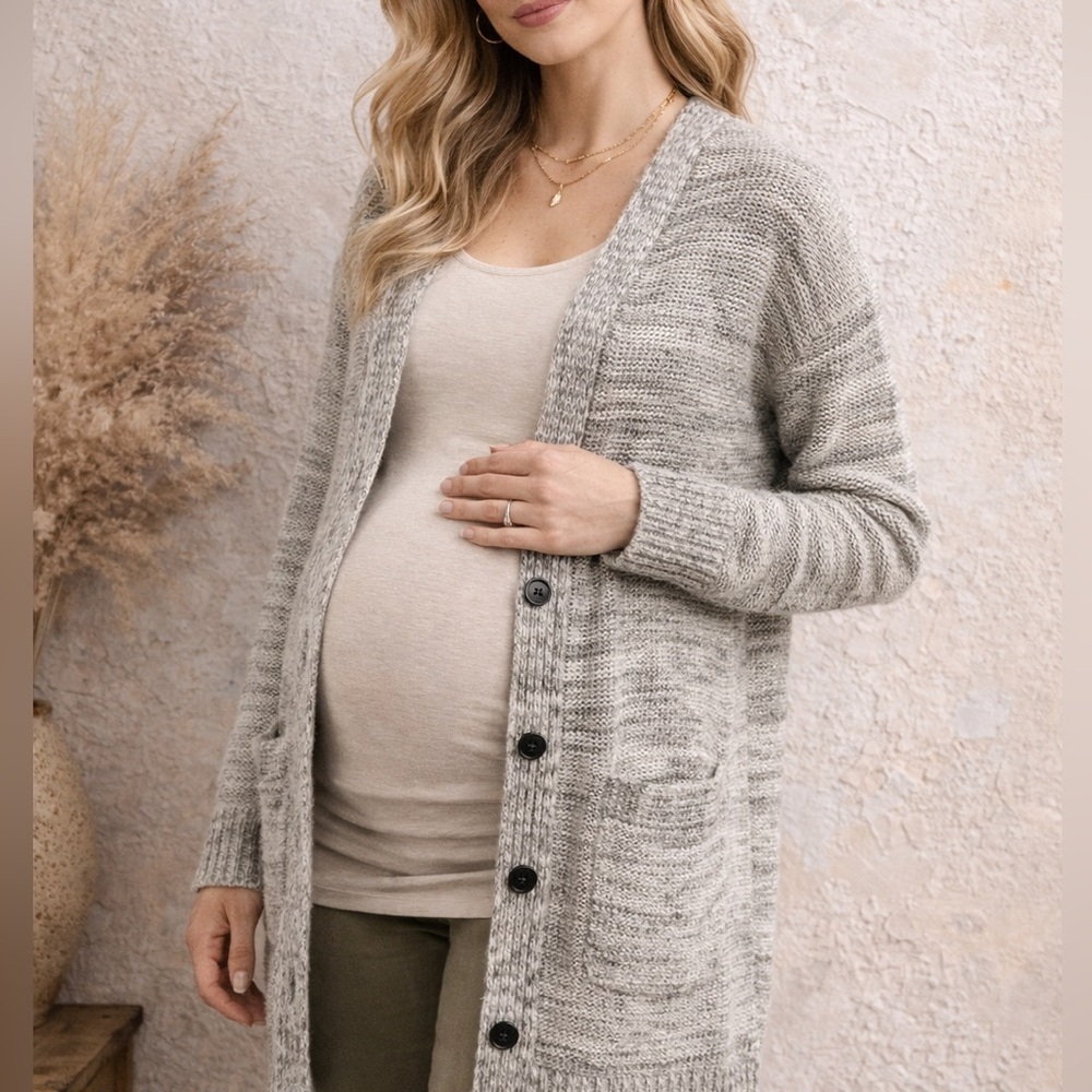 Gap maternity sparkle button down cardigan